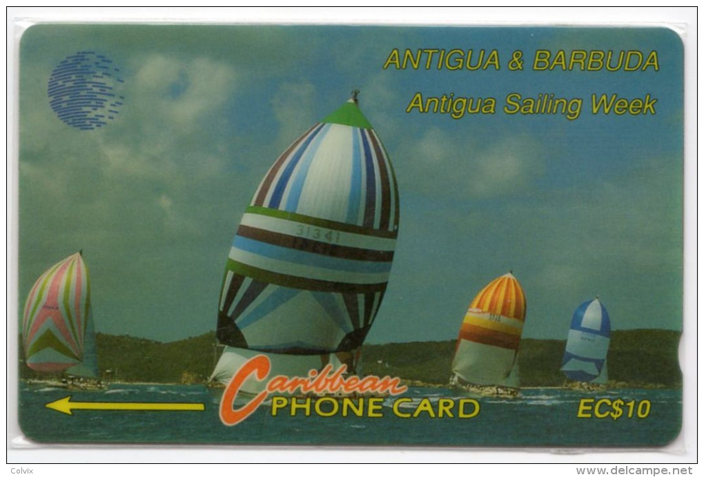 ANTIGUA & BARBUDA CARAIBES MV Cards ANT-7A  Sailing Weeks1 10$ CN 7CATA - Antigua Et Barbuda