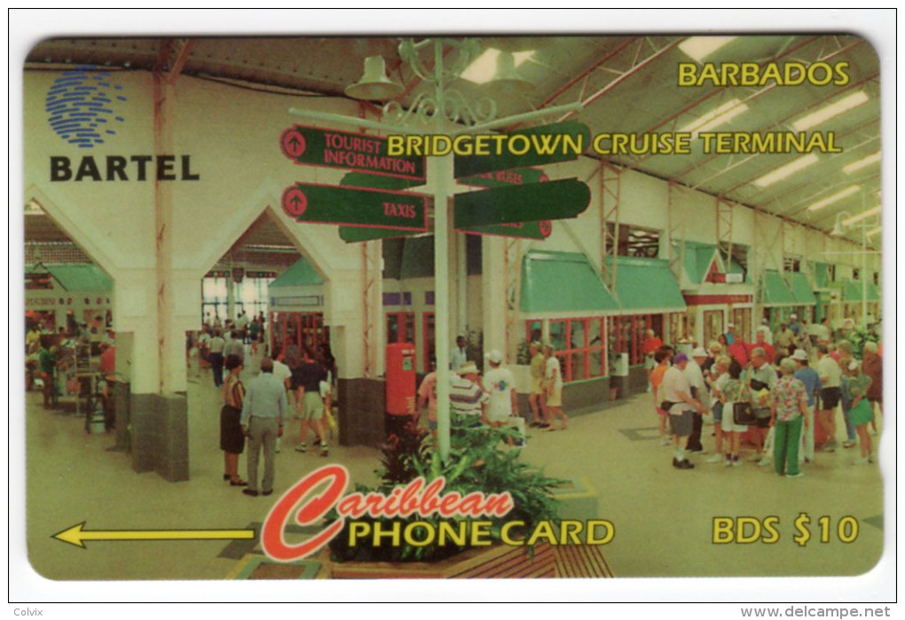 BARBADES CARAIBES MV Cards BAR-92C Bridge Cruise Terminal 10$ CN 92CBDC - Barbados (Barbuda)