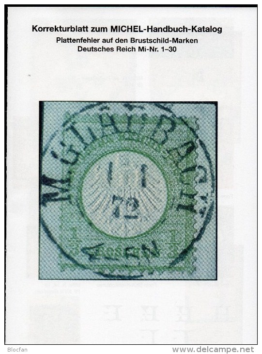 MICHEL Deutschland Brustschild-Handbuch 2001 Neu 78€ Deutsche Reich Plattenfehler DR Kaiserreich Special Catalog Germany - Autres & Non Classés