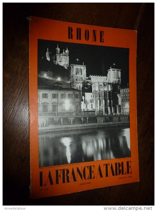 1968  LA FRANCE A TABLE : Le RHONE (Lyon, Saint-Michel-sur-Rhone, Photo De Combier,  ...découpage Constaté - Andere & Zonder Classificatie