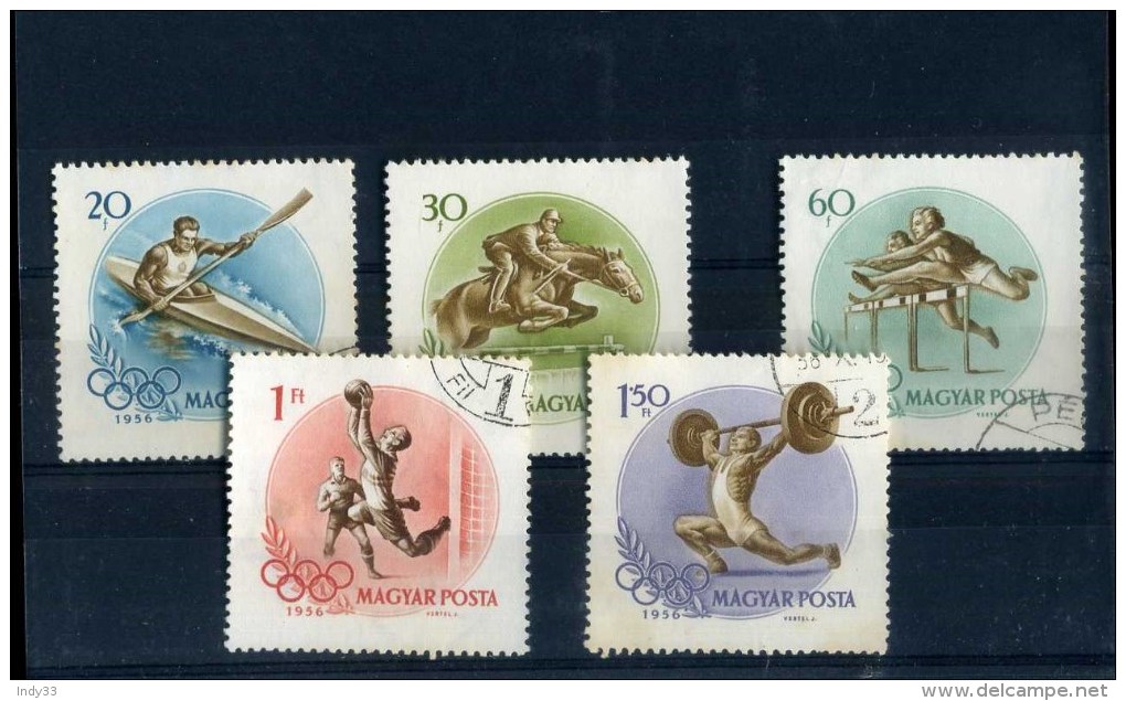 - HONGRIE J.O. DE 1956 . SUITE DE TIMBRES  . OBLITERES . - Ete 1956: Melbourne