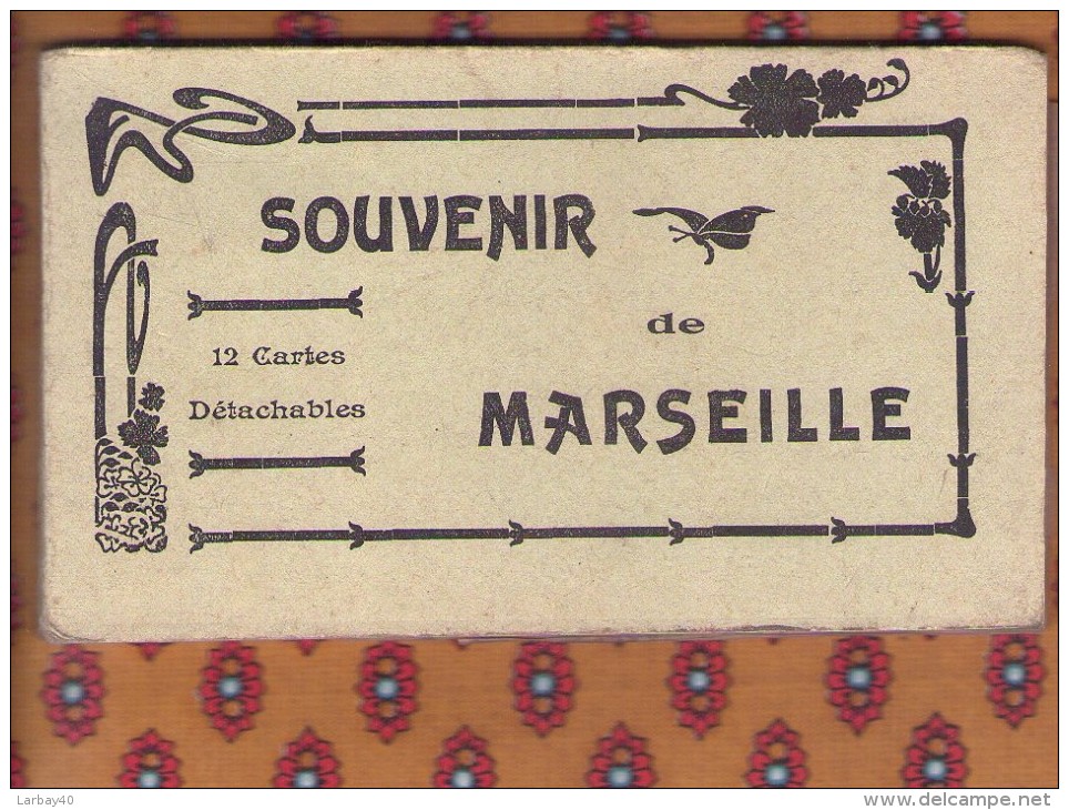 1 Album 12 Cpa Souvenir De Marseille - Non Classés