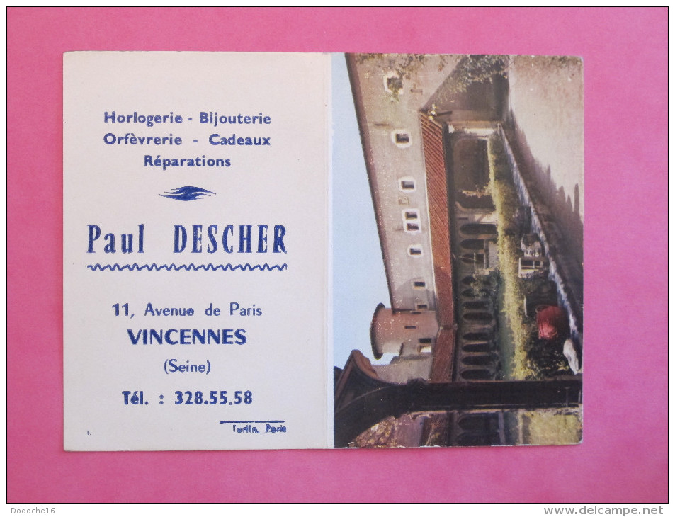 Petit Calendrier 1965 - Horlogerie Bijouterie à Vincennes - Charlieu Abbaye (Loire) - Petit Format : 1961-70