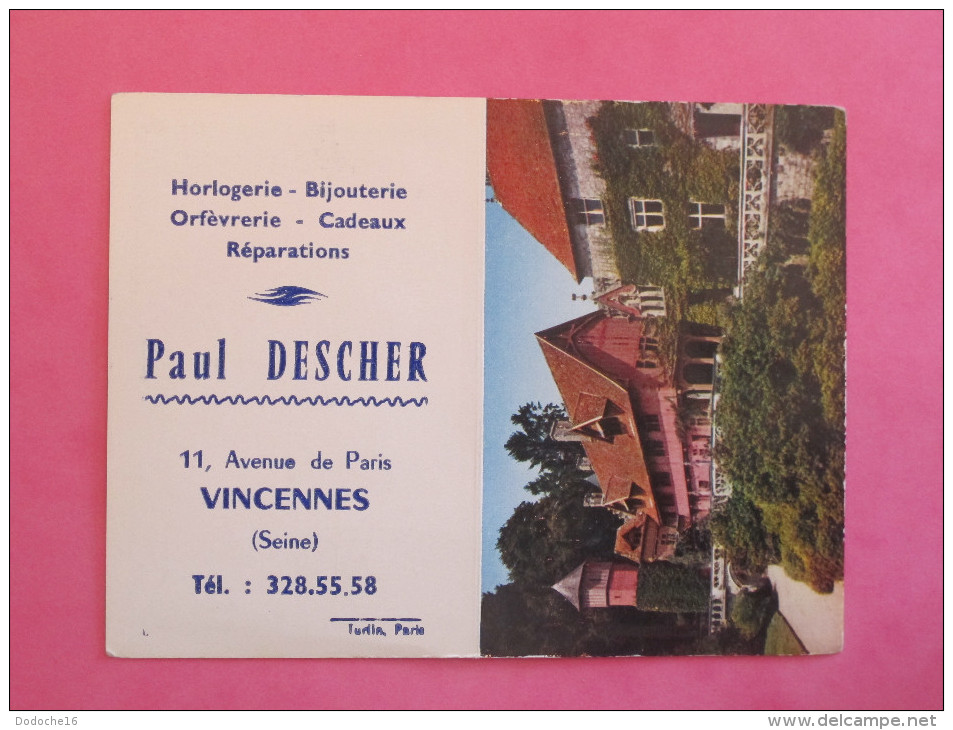 Petit Calendrier 1965 - Horlogerie Bijouterie à Vincennes - Parc Zoologique De Clères - Petit Format : 1961-70