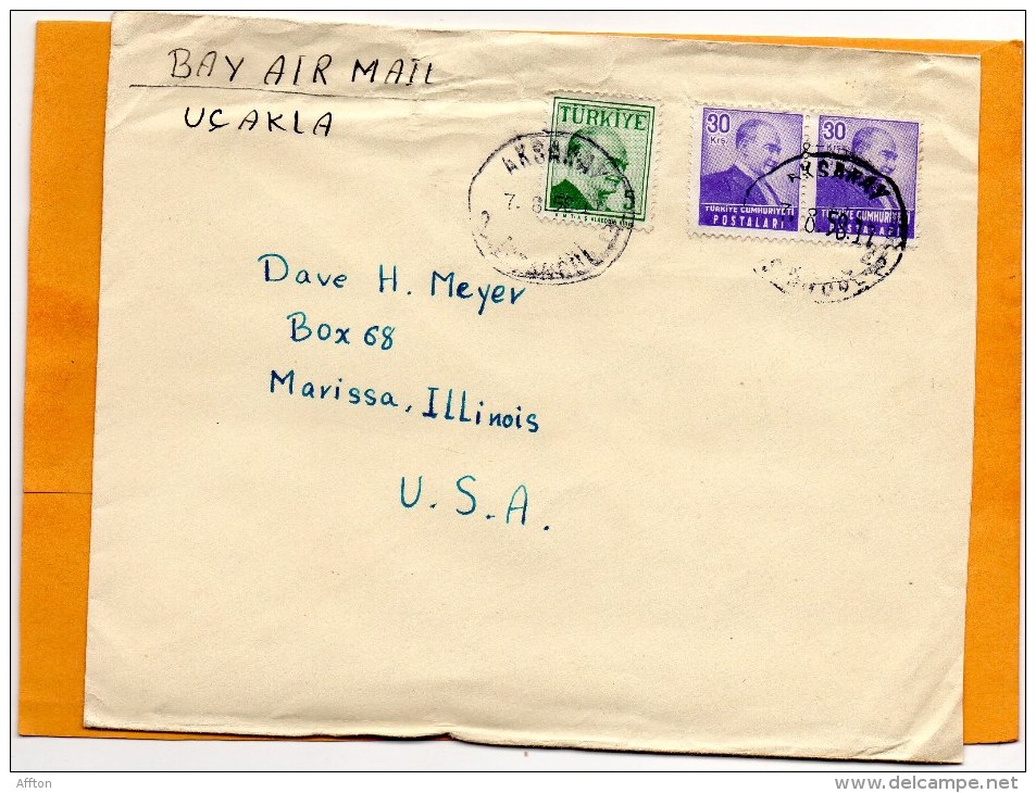 Turkey Old Cover Mailed To USA - Covers & Documents