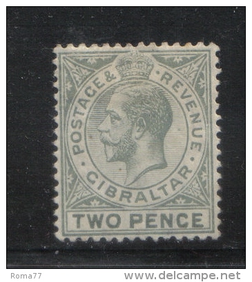 W883 - GIBILTERRA 1912 , GIORGIO V  N. 65 Linguellato Mint . Fil CA Mult - Gibilterra