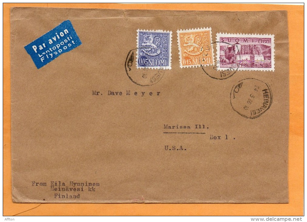 Finland 1966 Cover Mailed To USA - Cartas & Documentos