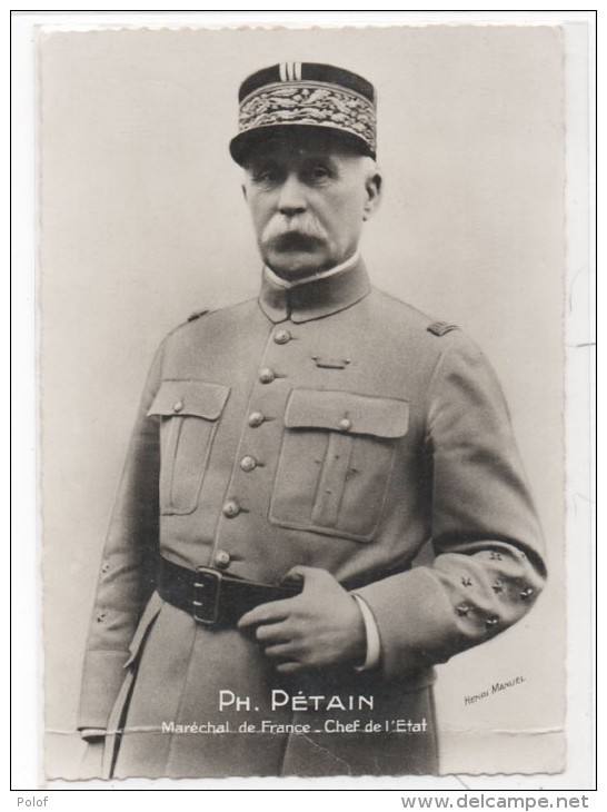 Ph. PETAIN - Maréchal De France  -Chef De L' Etat - Photo Henri Manuel  (76123) - Hommes Politiques & Militaires