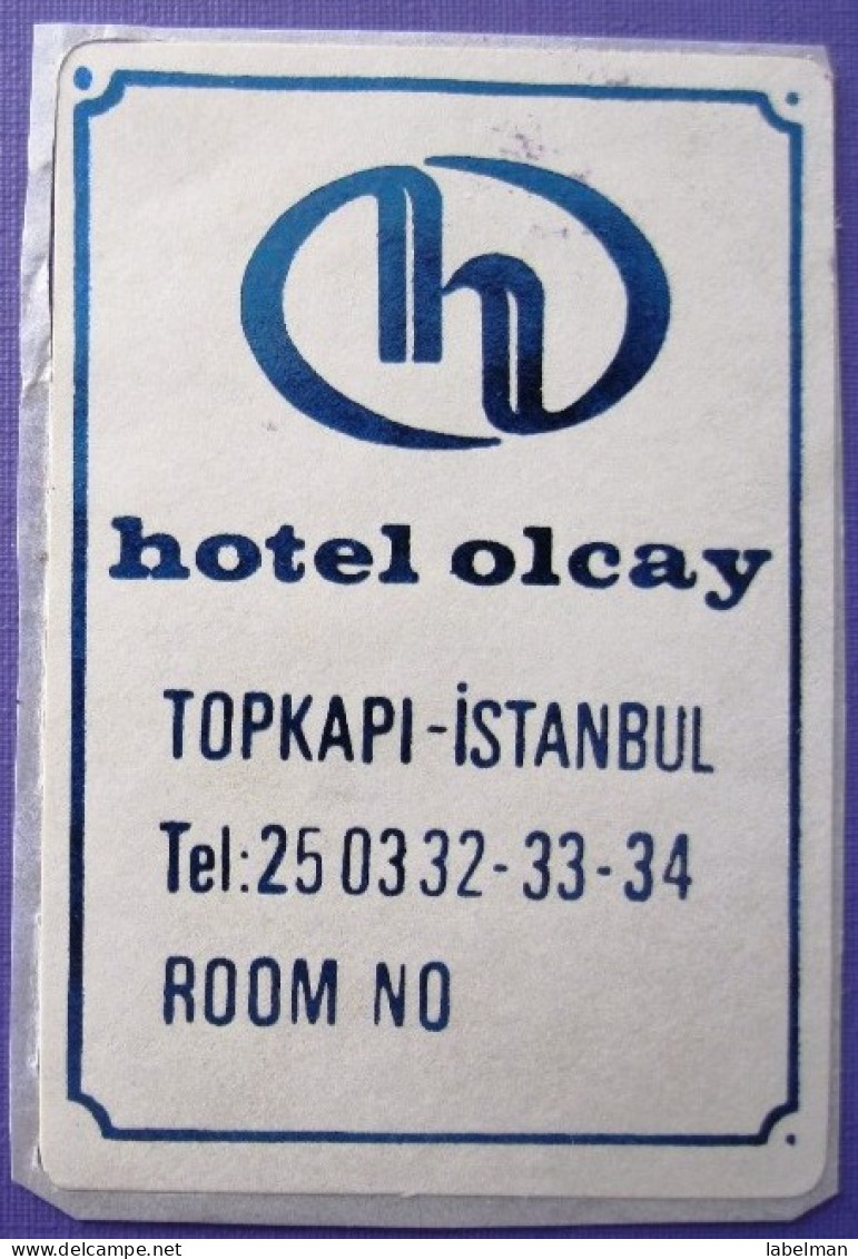 HOTEL  PENSION MOTEL OTELI OTEL MINI OLCAY TOPKASI ISTANBUL TURKEY DECAL STICKER LUGGAGE LABEL ETIQUETTE AUFKLEBER - Hotel Labels