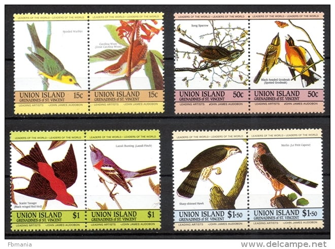 Union Island 1985 - Bicentenario Della Nascita Di John James Audubon Bicentennial Of The Birth Uccelli Birds MNH ** - St.Vincent E Grenadine