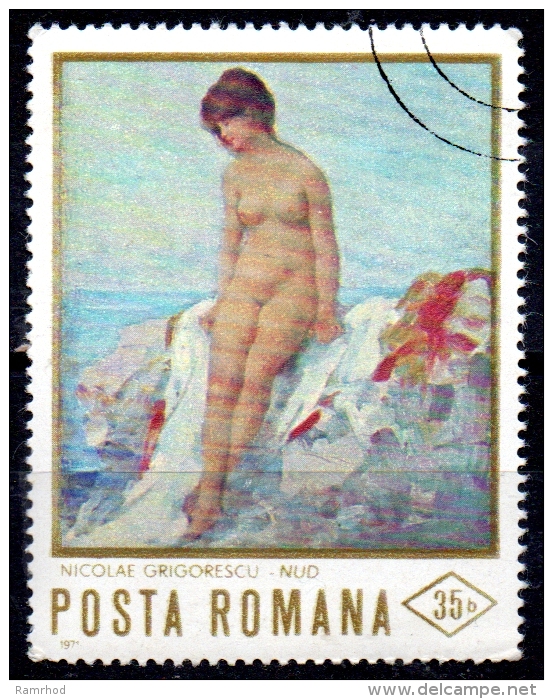 ROMANIA 1971 Paintings Of Nudes -  35b. - "Nude" (N. Grigorescu)   FU - Used Stamps