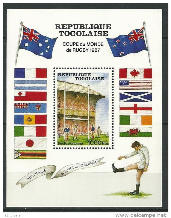 Togo Bloc YT 260 " Coupe Du Monde De Rugby " 1987 Neuf** - Togo (1960-...)