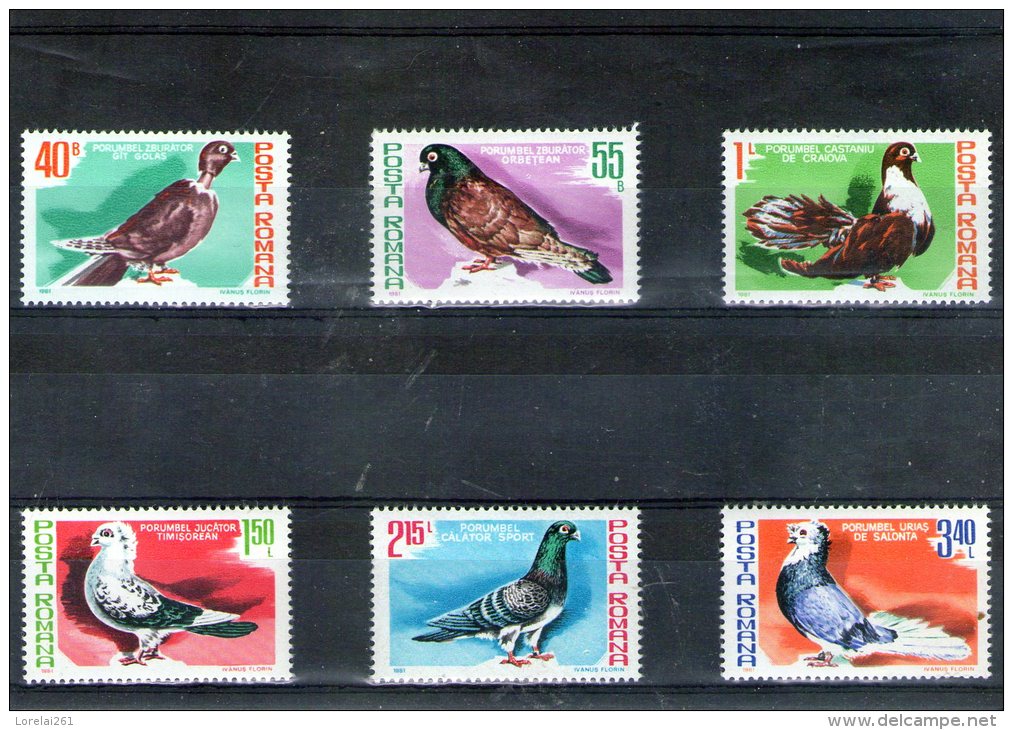 1981 FAUNE/ PIGEONS  Mi 3777/2782 Et Yv 3326/3331 MNH - Ungebraucht