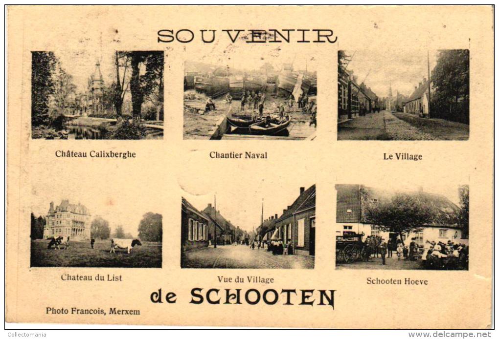 SChoten 1 CP  Souvenir De Schooten Chantier Naval  Village  Schooten Hoeve  Anno 1921 Photo Francois Merksem - Schoten