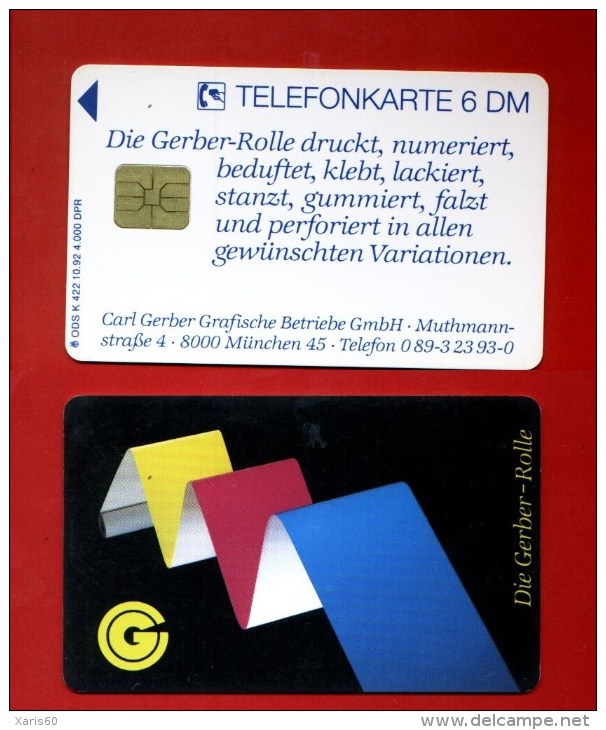 GERMANY: K-422 10/92  "Die Gerber - Rolle" Used. (4.000ex) - K-Series : Série Clients