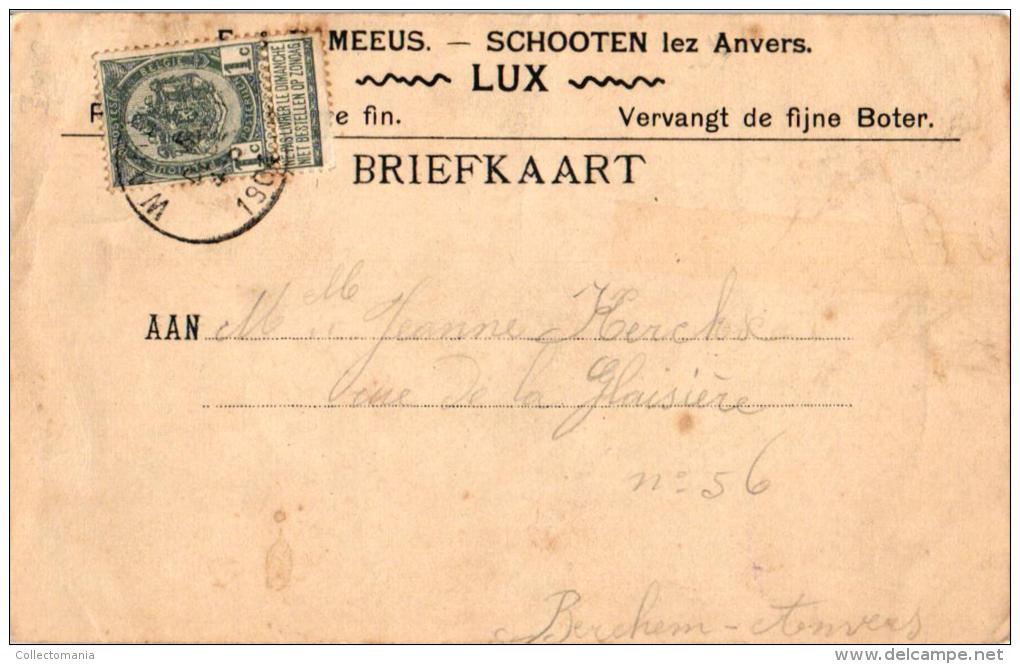 SChoten  2 CP     Suikerfabriek   Pub Meeus Lux  1904 - Schoten