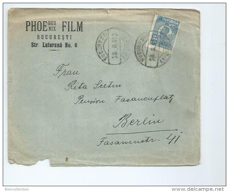 Roumanie.Enveloppe à En Tête  Phoebus Film - Postmark Collection