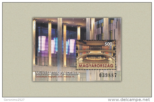 HUNGARY 2005 ARCHITECTURE Buildings CULTURAL PALACE - Fine S/S MNH - Ongebruikt