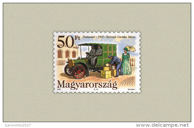 HUNGARY 2005 TRANSPORT Automobiles POSTAL CAR - Fine Set MNH - Neufs