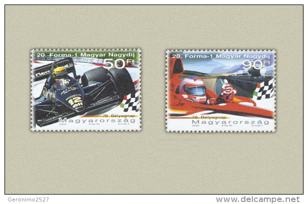 HUNGARY 2005 TRANSPORT Automobiles Cars FORMULA 1 - Fine Set MNH - Neufs