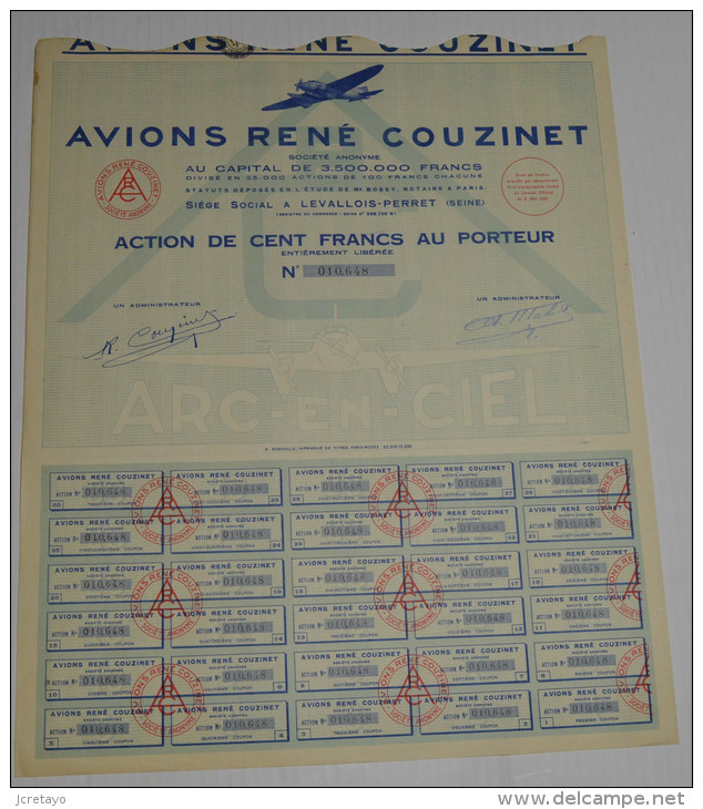 Avions René Couzinet à Levallois Perret - Aviation