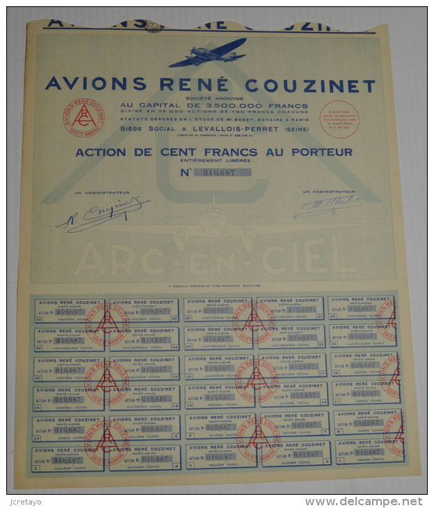 Avions René Couzinet à Levallois Perret - Aviación