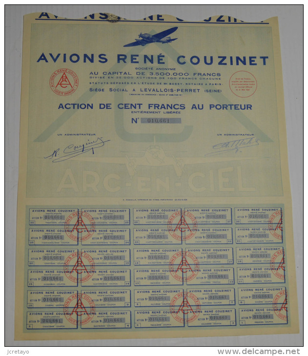 Avions René Couzinet à Levallois Perret - Luchtvaart