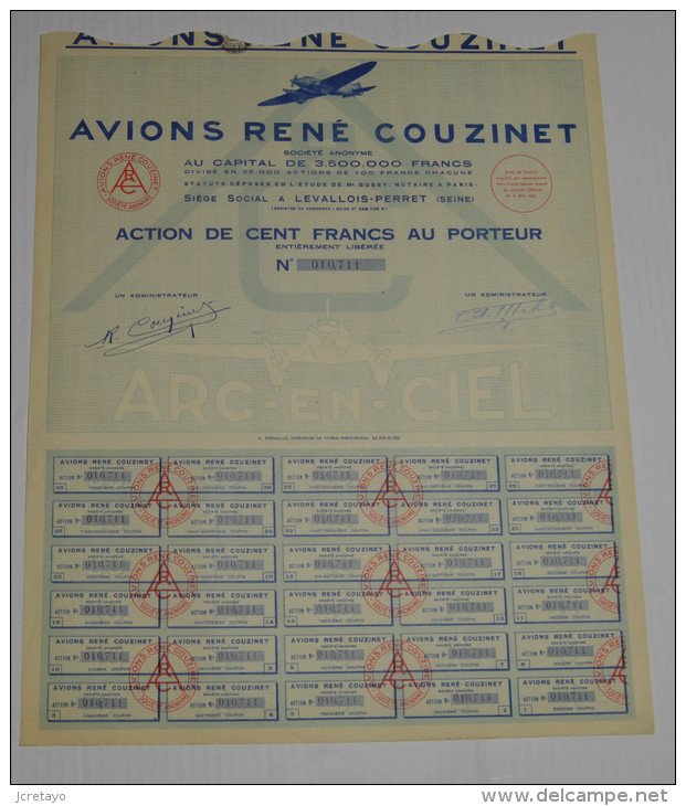 Avions René Couzinet à Levallois Perret - Aviation