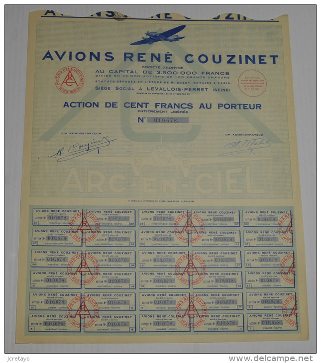 Avions René Couzinet à Levallois Perret - Aviación