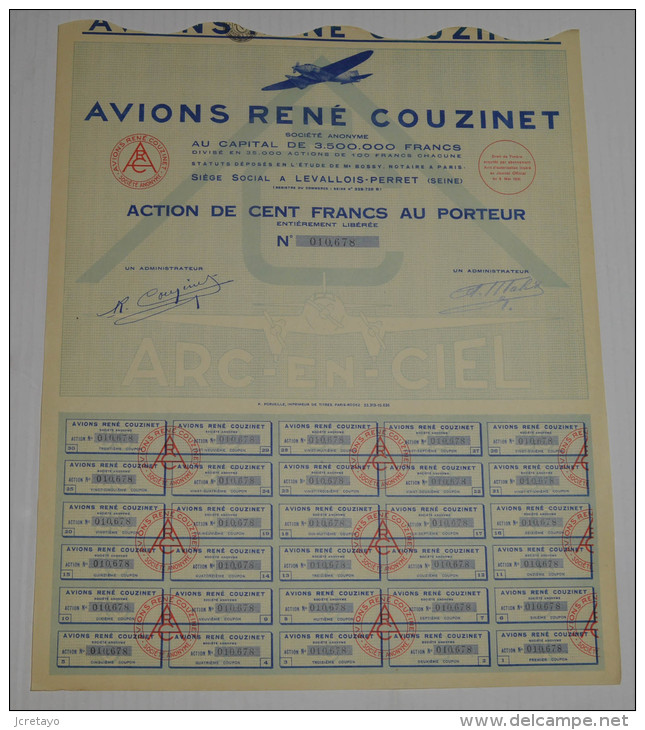 Avions René Couzinet à Levallois Perret - Aviation