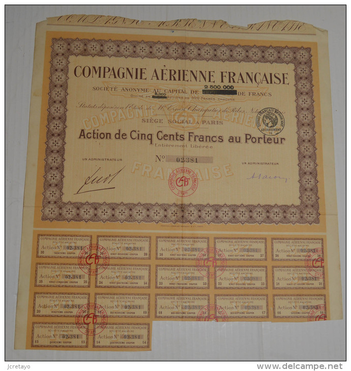 Cie Aerienne Française - Aviation