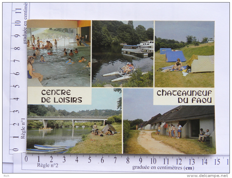 CPM (29) Finistère - CHATEAUNEUF DU FAOU - Centre De Loisirs (camping, Piscine, Pédalo...) - Châteauneuf-du-Faou