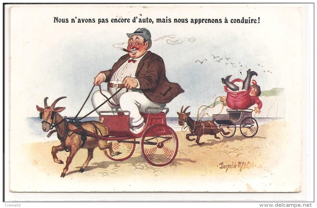 Illustrateur - Donald MC. Gill - Voiture à Chèvre - Autres & Non Classés