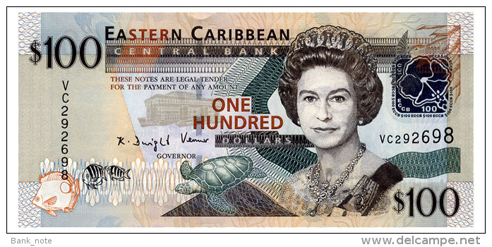 EAST CARIBBEAN STATES 100 DOLLARS ND(2008) Pick 51 Unc - East Carribeans