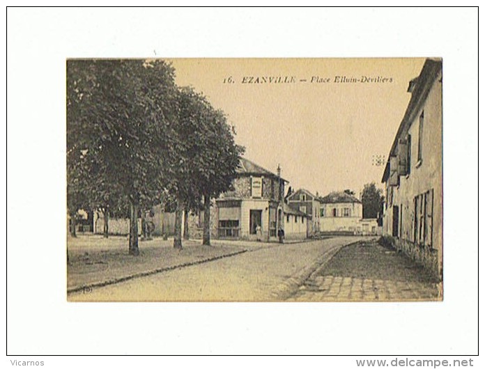 CPA 95 EZANVILLEPlace Elluin Deviliers - Ezanville