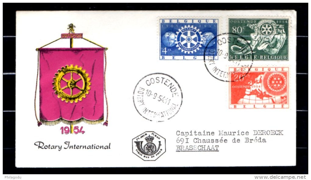 FDC Du Rotary International, 952 / 954 - 1951-1960