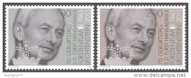 Liechtenstein 2015 - 70th Birthday Of Prince Hans-Adam II Mnh - Nuevos