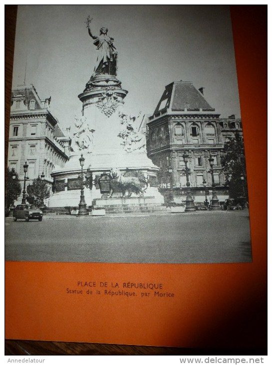 1975  LA FRANCE A TABLE : à PARIS (Hôtel de Sens,Le Marais et alentours,Vincennes,Porte St-Denis,Rue Quincampoix,Répub