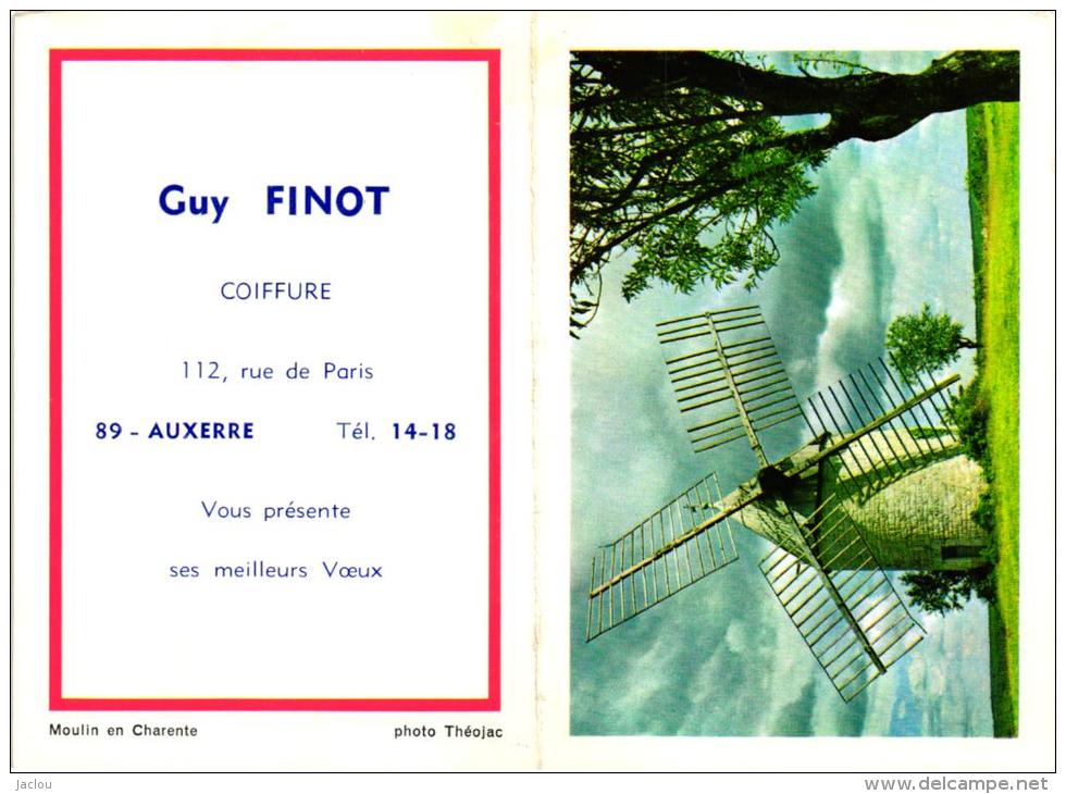 CALENDRIER 1970,GUY FINOT COIFFURE 112 RUE DE PARIS A AUXERRE REF 42393 - Petit Format : 1961-70