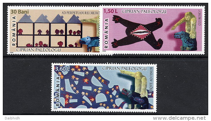 ROMANIA 2006 Modern Art: Ciprian Paleologu Set Of 3 MNH / **.  Michel 6151-53 - Nuevos