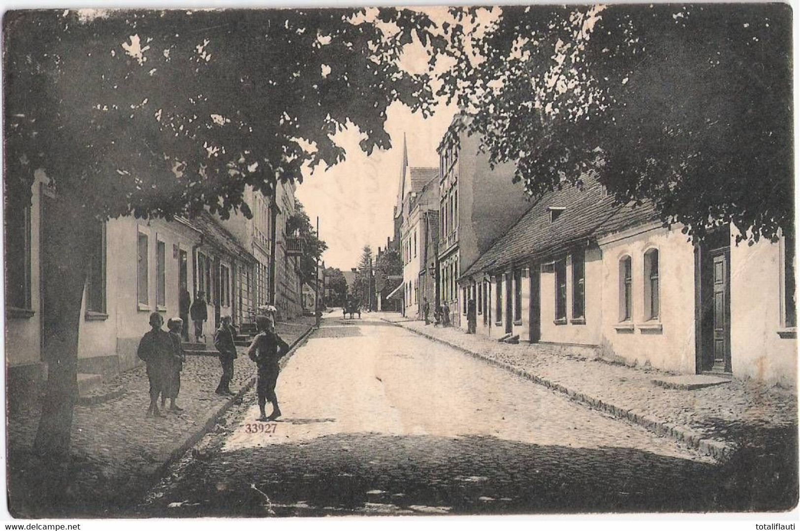 KAMIN Mittel Straße Belebt Kinder Kamien Krajenski Bahnpost KONITZ ... 6.10.1911 Gelaufen - Westpreussen