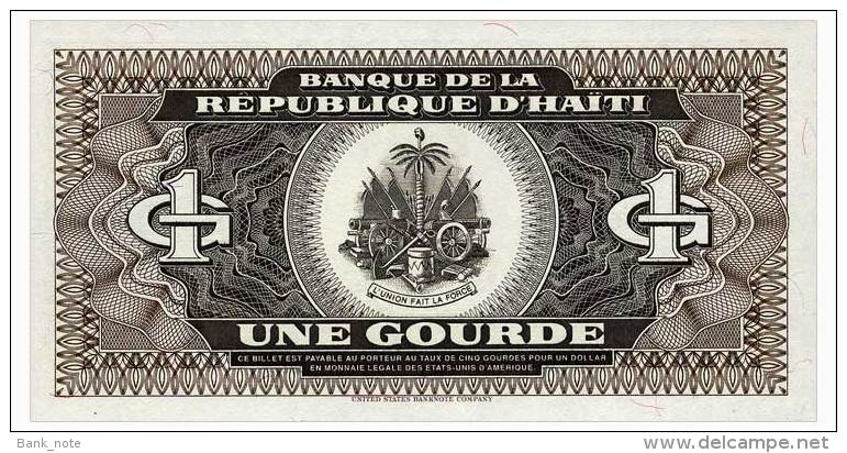 HAITI 1 GOURDE 1989 Pick 253a Unc - Haiti