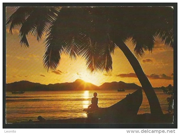 SEYCHELLES Sunset Over Praslin 1984 - Seychelles