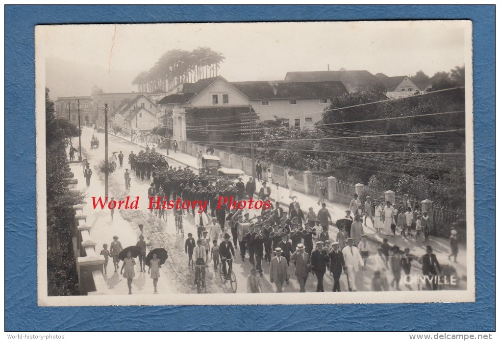 CPA Photo - JOINVILLE ( Santa Catarina ) - Défilé De Marins - Fanfare , Officier De Marine - écrite Par Un Allemand - Autres & Non Classés