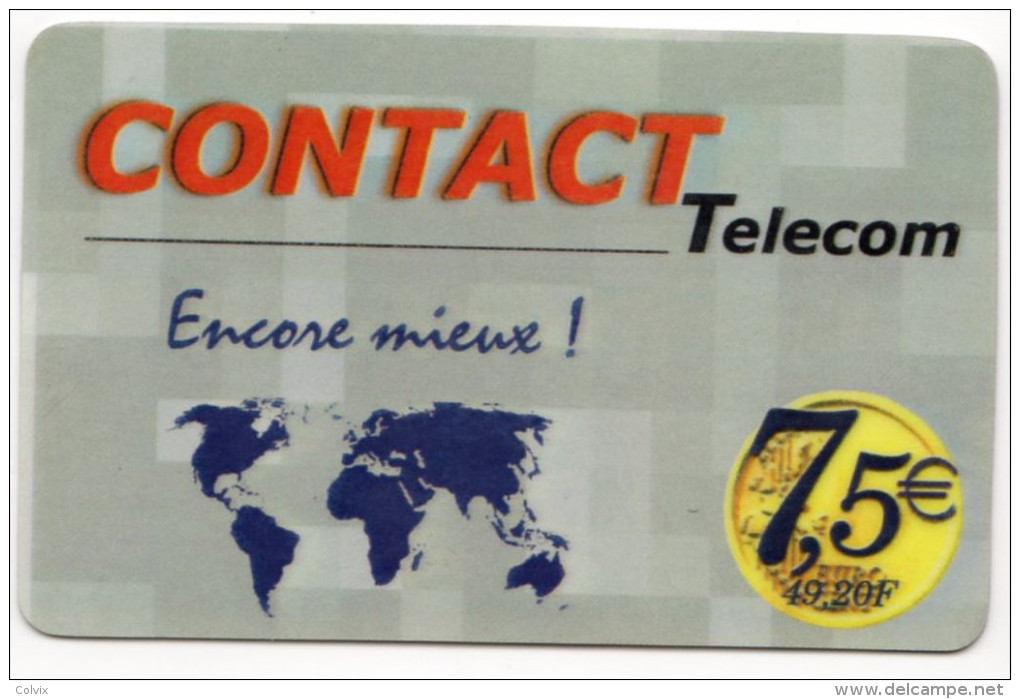 GUADELOUPE CONTACT TELECOM Ref MV CARD ANTF CT2 7,5€ - Antilles (Françaises)