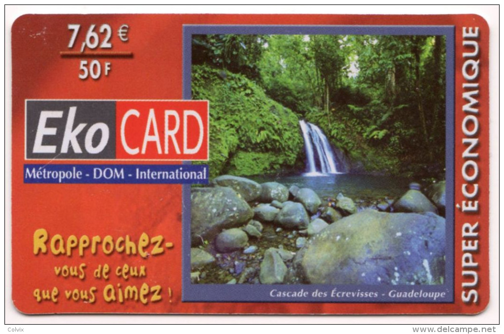 GUADELOUPE EKOCARD Ref MV CARD ANTF CT52 La Rivière Aux écrevisses 7,5€ - Antilles (Françaises)