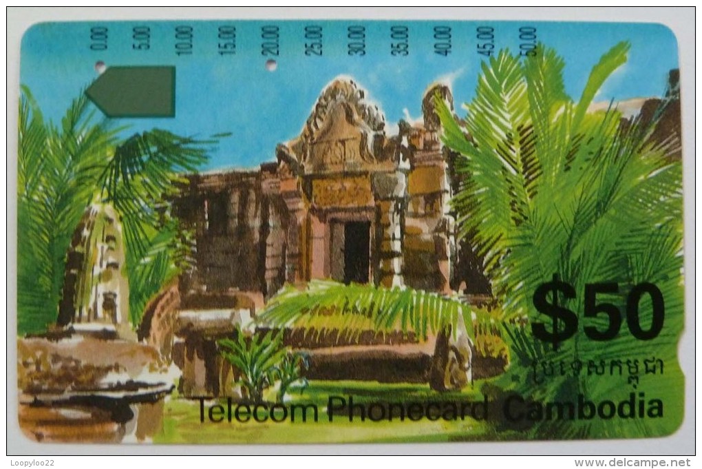 CAMBODIA - OTC - Anritsu - Temple - (ICM3-2) - $50 - VF Used - Camboya