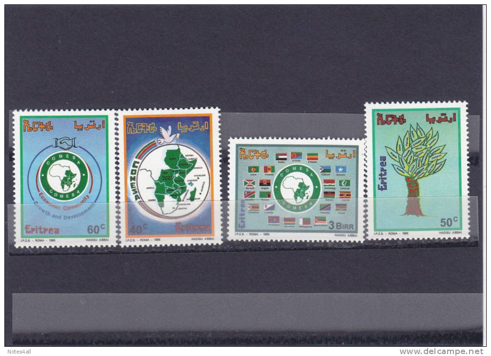 Stamps ERITREA 1995 SC 252-255 COMESA MNH SET ER#5 LOOK - Eritrea