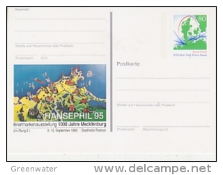 Germany 1995 Hansephil '95 Postal Stationery Postcard Unused (19995) - Geïllustreerde Postkaarten - Ongebruikt
