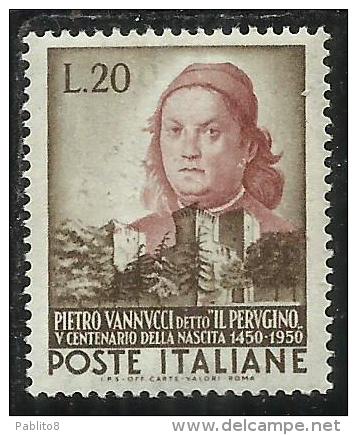 ITALIA REPUBBLICA ITALY REPUBLIC 1951 PIETRO VANNUCCI DETTO IL PERUGINO MNH - 1946-60: Nuovi